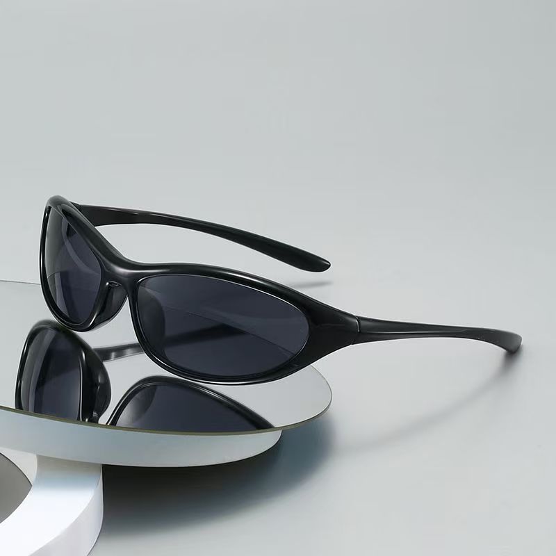 Designer Sunglasses - แว่นกันแดดสไตล์พังก์ Y2K สำหรับผู้ชายและผู้หญิง แว่นกันแดดทรงกลมแบบไร้ขอบ แบรนด์ดีไซเนอร์ แว่นกันแดดวินเทจ