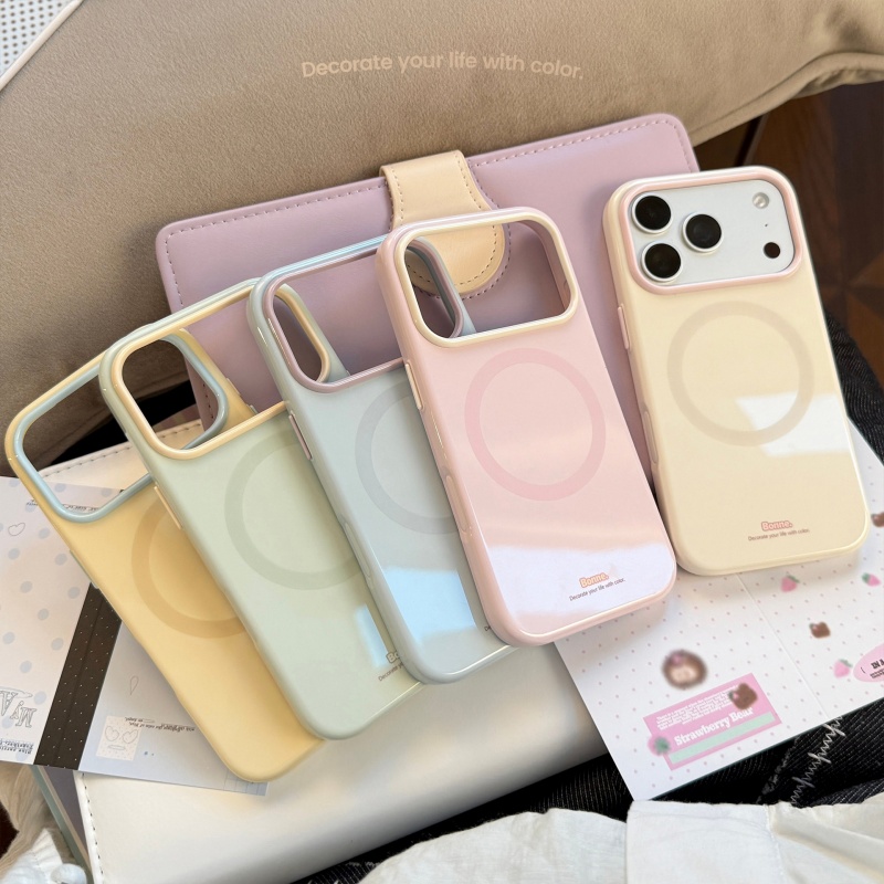 Premium Cigar Case - เคสโทรศัพท์แม่เหล็กสีตัดกันน่ารัก สำหรับ iPhone 17 16 15