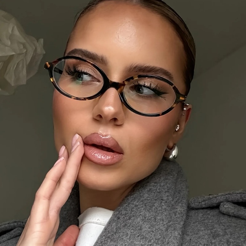Designer Sunglasses - แว่นกันแดดทรงรีวินเทจ แบรนด์หรูดีไซเนอร์สำหรับผู้หญิง แว่นกรองแสงสีฟ้าทรงรีขนาดเล็ก แฟชั่นย้อนยุค แว่นตาลายเสือสำหรับผู้ชาย
