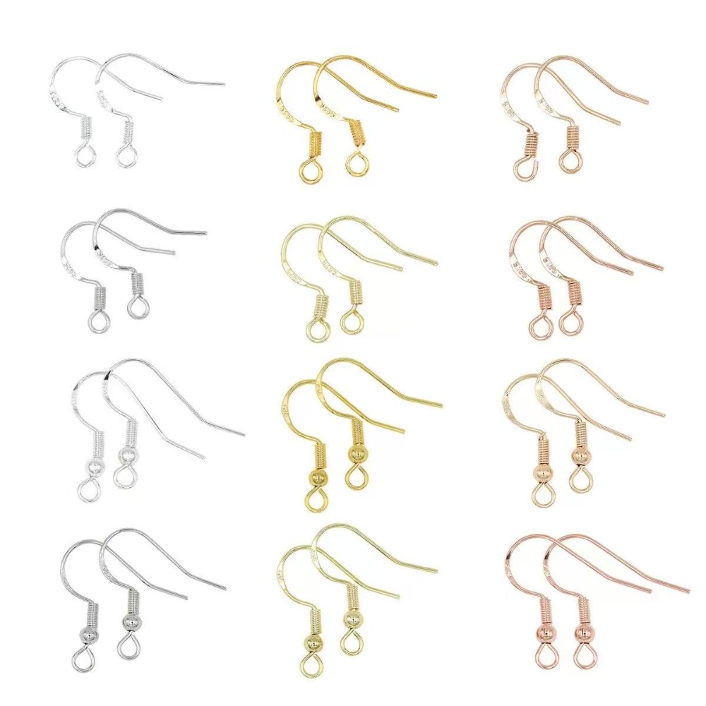 Gold Plated Jewelry - ตะขอต่างหูชุบทอง 100 ชิ้น อุปกรณ์ทำต่างหู งานฝีมือ DIY