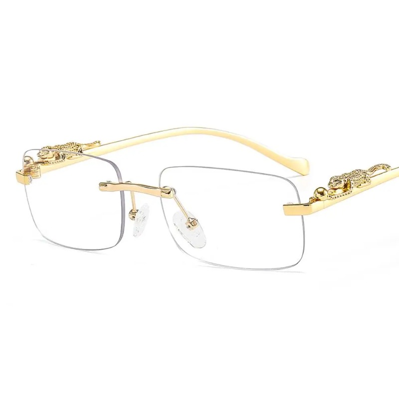 Designer Sunglasses - แว่นกันแดดทรงสี่เหลี่ยมไร้กรอบ แบรนด์หรู ดีไซน์เนอร์ยอดนิยม สำหรับผู้หญิงและผู้ชาย เหมาะสำหรับการเดินทาง ขับรถ