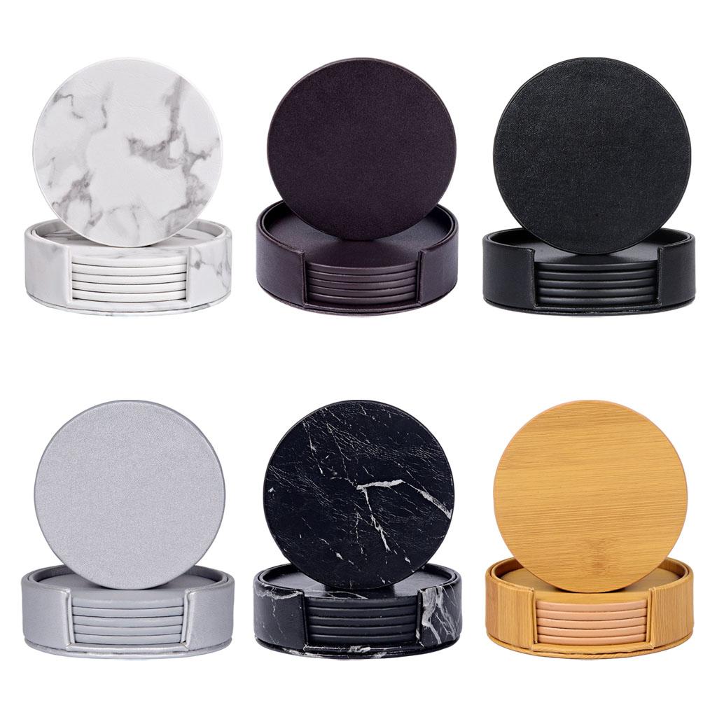 แผ่นรองแก้วหินอ่อนทรงกลมพร้อมท - Marble Coaster Set บทวิจารณ์และราคา