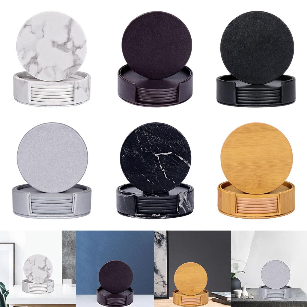 แผ่นรองแก้วหินอ่อนทรงกลมพร้อมท - Marble Coaster Set บทวิจารณ์และราคา