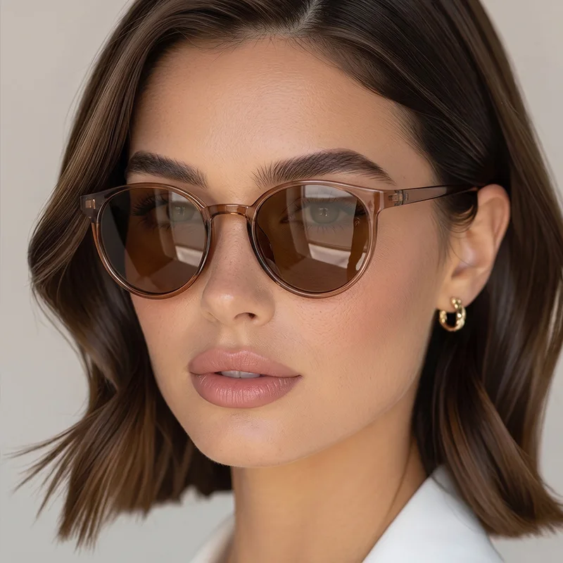แว่นกันแดดทรงกลมสไตล์เรโทรกรอบ - Sunglasses Uv400 บทวิจารณ์และราคา