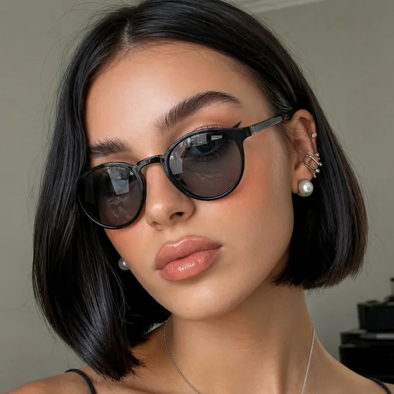 แว่นกันแดดทรงกลมสไตล์เรโทรกรอบ - Sunglasses Uv400 บทวิจารณ์และราคา