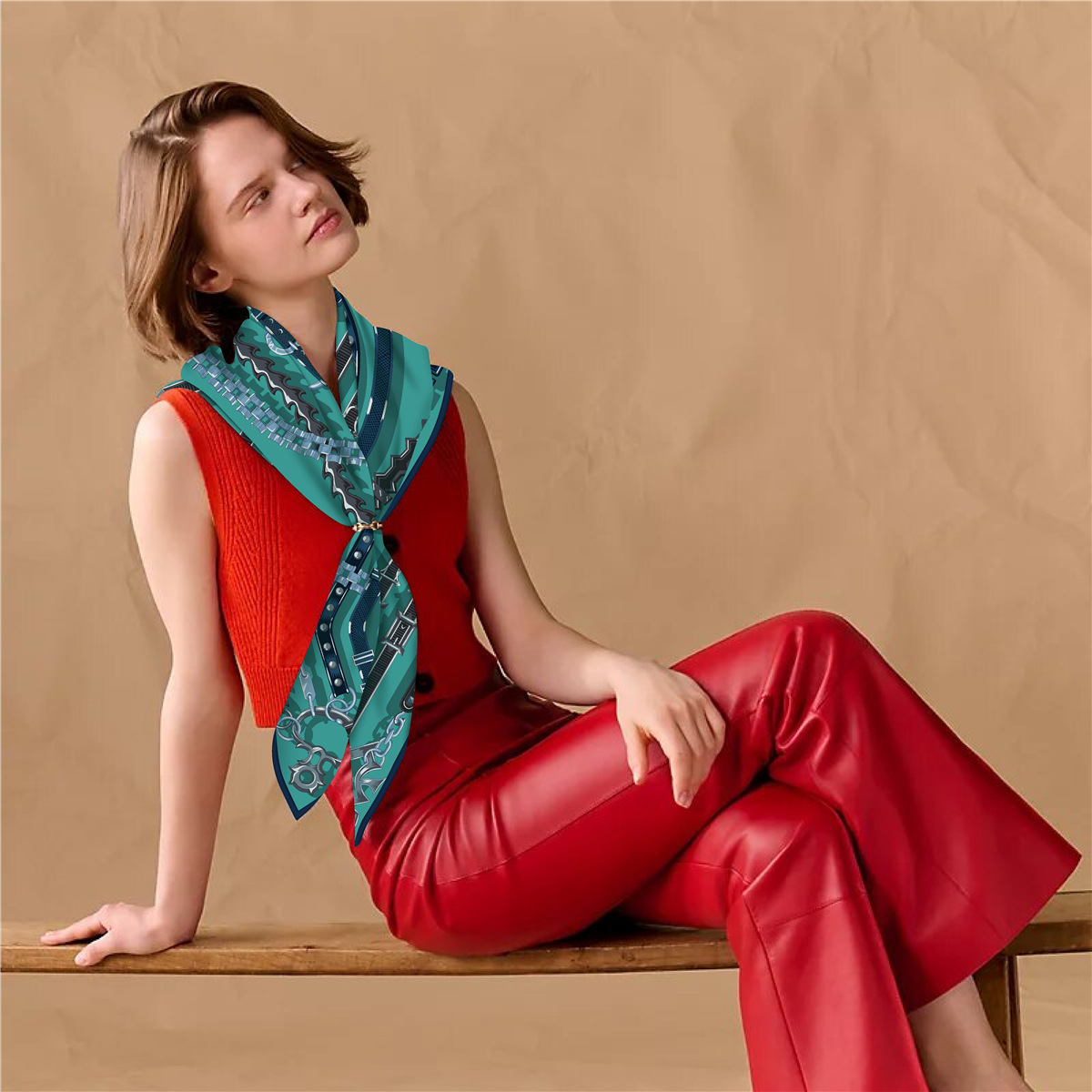 ผ้าพันคอไหมทวิลผสมแคชเมียร์สุด - Cashmere Scarf บทวิจารณ์และราคา