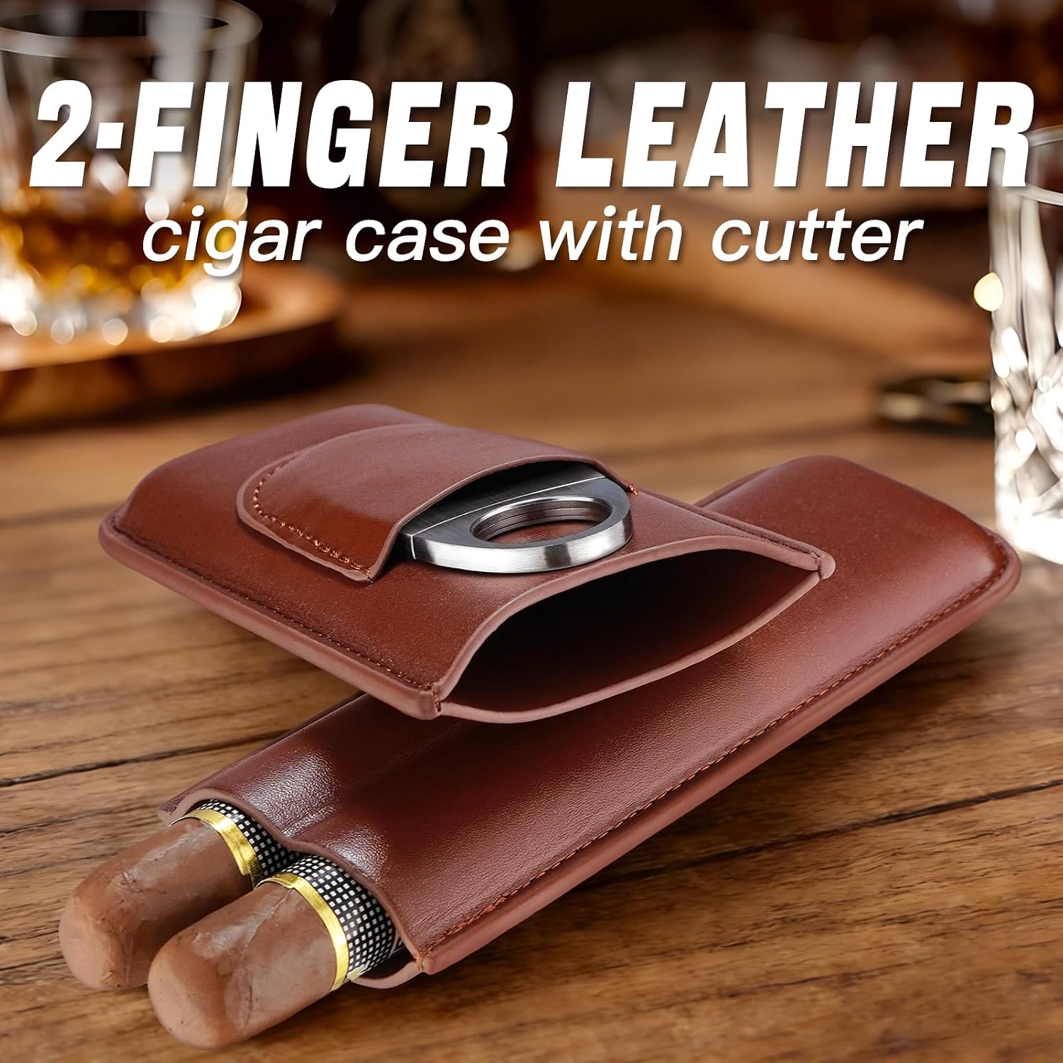 กล่องซิการ์หนังแบบพกพา 2 นิ้ว  - Premium Cigar Case บทวิจารณ์และราคา