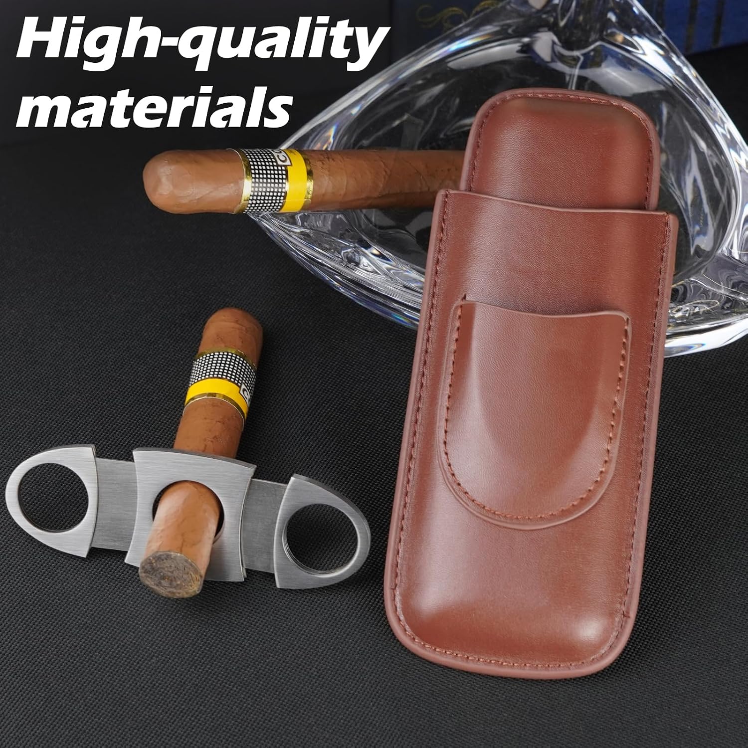 กล่องซิการ์หนังแบบพกพา 2 นิ้ว  - Premium Cigar Case บทวิจารณ์และราคา