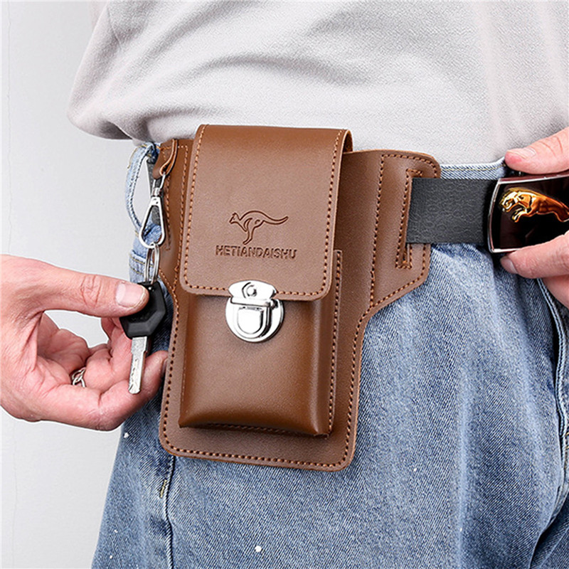 กระเป๋าคาดเอวโทรศัพท์สำหรับผู้ - Leather Wallet Men บทวิจารณ์และราคา