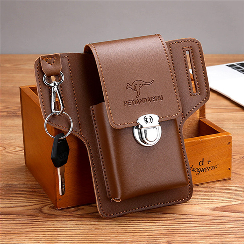 กระเป๋าคาดเอวโทรศัพท์สำหรับผู้ - Leather Wallet Men บทวิจารณ์และราคา
