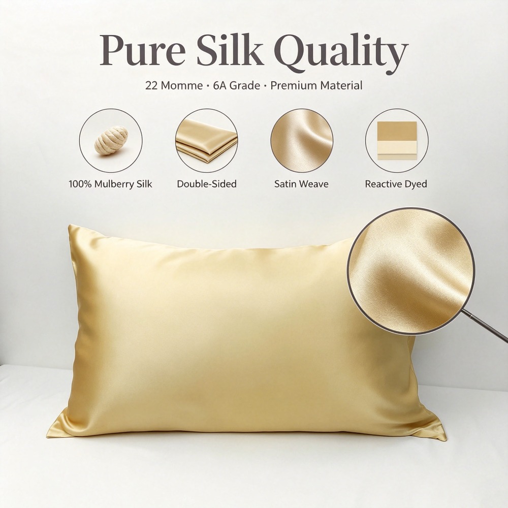 ปลอกหมอนผ้าไหมมัลเบอร์รี่ 22 ม - Silk Pillowcase บทวิจารณ์และราคา