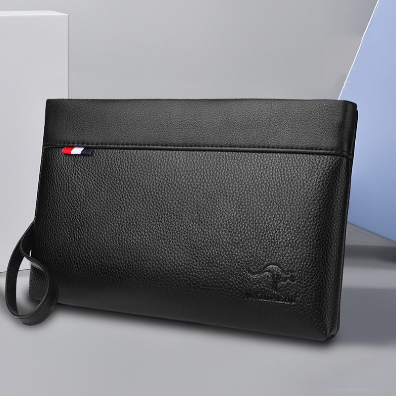 ผู้ชายมือถือกระเป๋าธุรกิจขนาดใ - Leather Wallet Men บทวิจารณ์และราคา