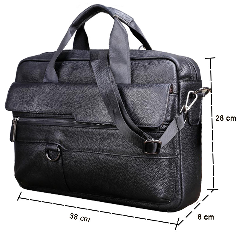 ชายหนังแท้กระเป๋าถือผู้ชายเดิน - Leather Briefcase บทวิจารณ์และราคา
