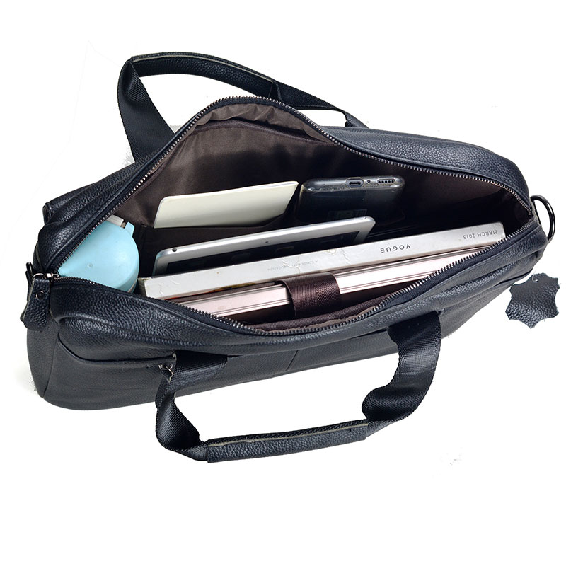 ชายหนังแท้กระเป๋าถือผู้ชายเดิน - Leather Briefcase บทวิจารณ์และราคา