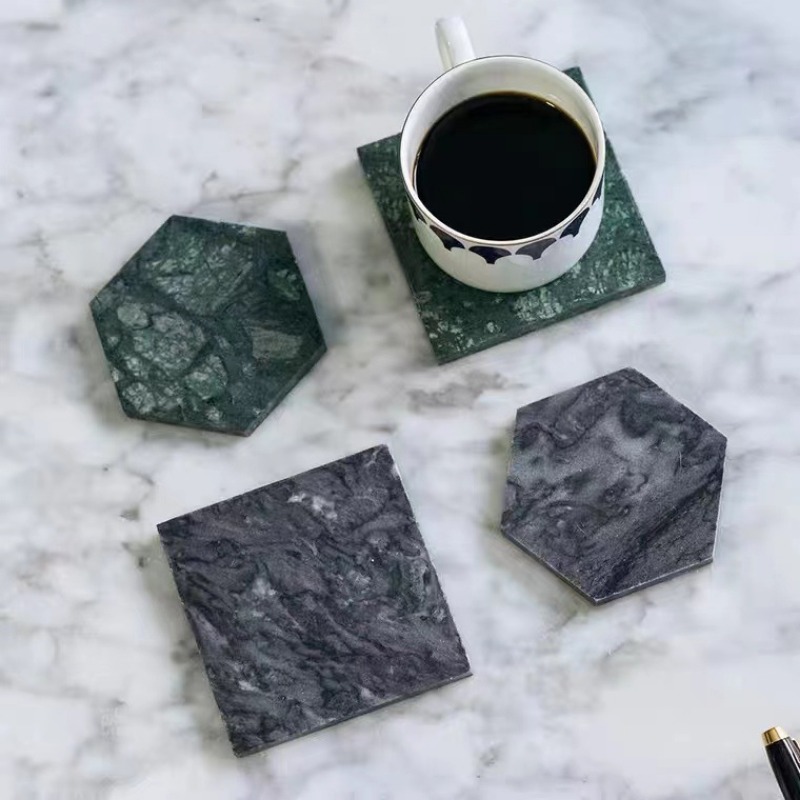 ที่รองแก้วหินอ่อน1ชิ้นแผ่นรองแ - Marble Coaster Set บทวิจารณ์และราคา