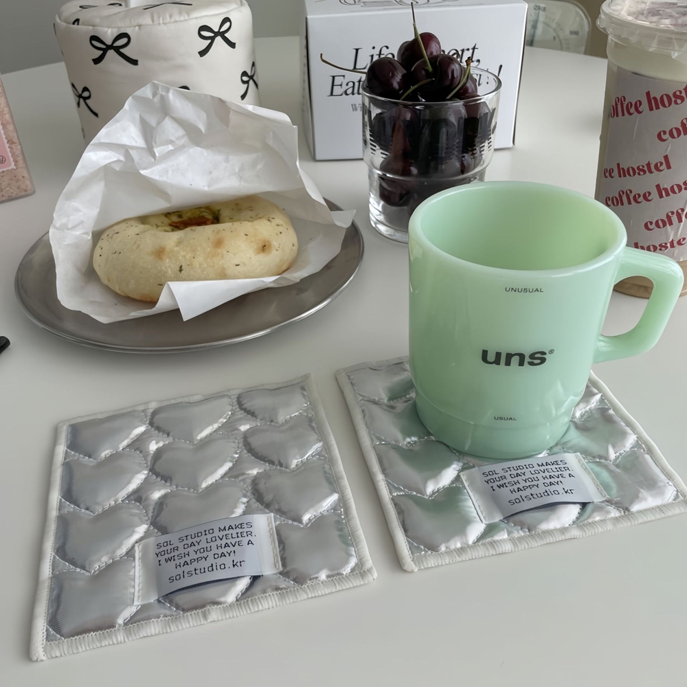 แผ่นรองแก้วผ้าฝ้ายลายควิลท์แบบ - Marble Coaster Set บทวิจารณ์และราคา