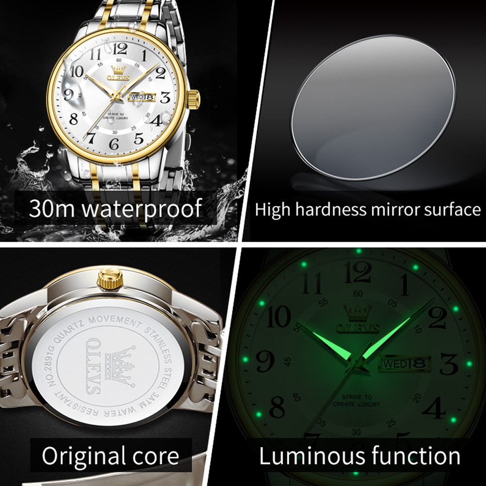 OLEVS นาฬิกาแฟชั่นลำลองสำหรับบ - Luxury Watch Men บทวิจารณ์และราคา