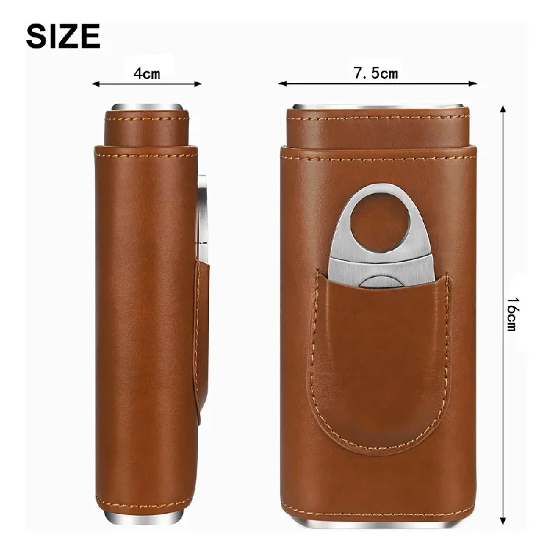 กล่องใส่ซิการ์หนังแบบมีช่องสำห - Premium Cigar Case บทวิจารณ์และราคา