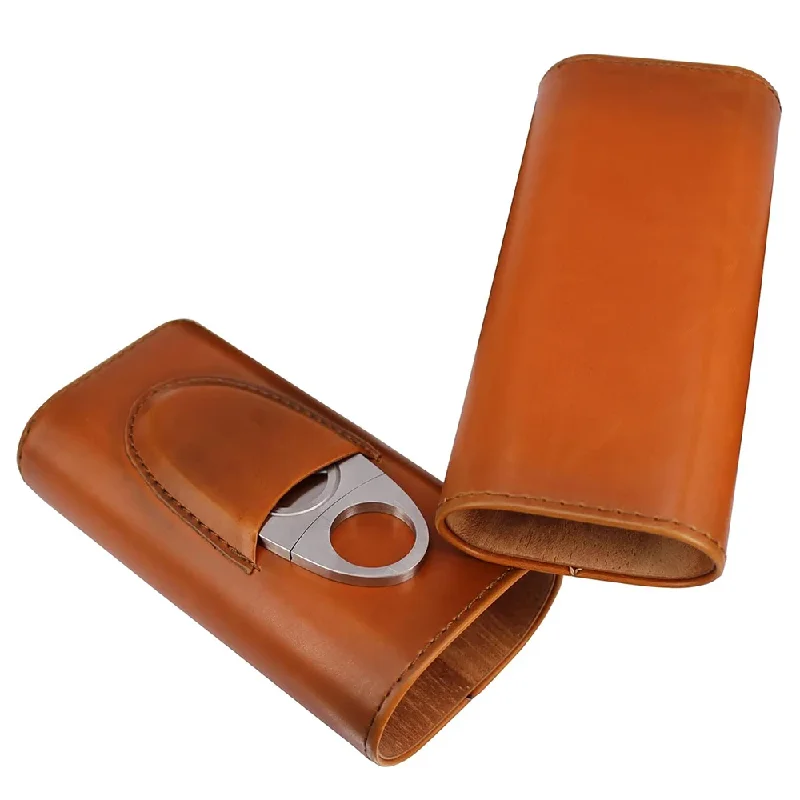 กล่องใส่ซิการ์หนังแบบมีช่องสำห - Premium Cigar Case บทวิจารณ์และราคา