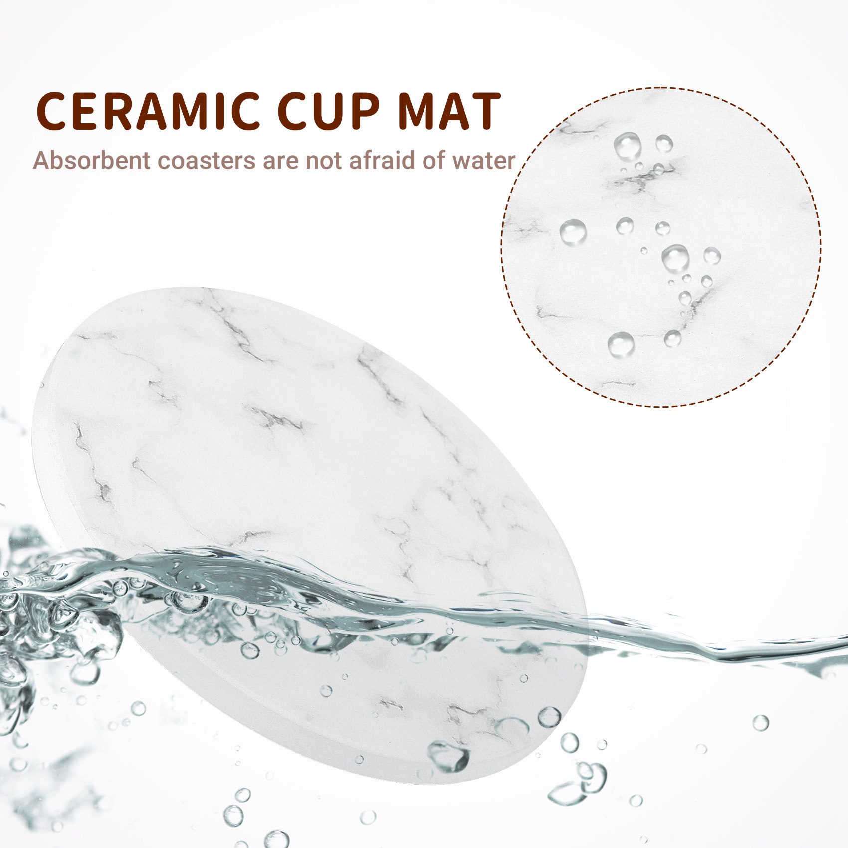 ABAH-ที่รองแก้วดูดซับน้ำสำหรับ - Marble Coaster Set บทวิจารณ์และราคา