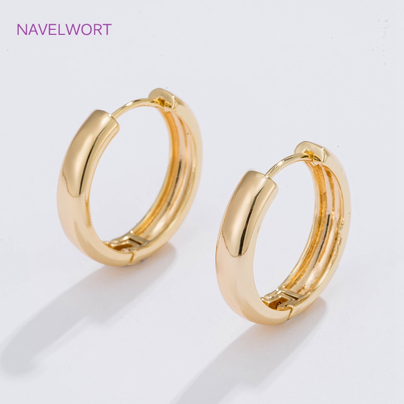 6 ขนาดต่างหูห่วงวงกลมชุบทองของ - Gold Plated Jewelry บทวิจารณ์และราคา