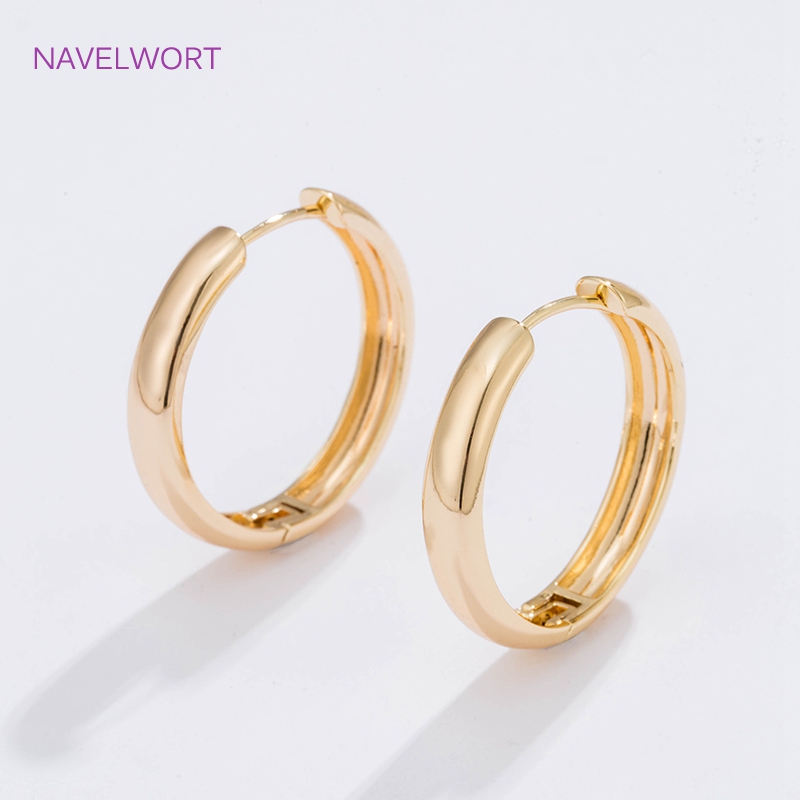 6 ขนาดต่างหูห่วงวงกลมชุบทองของ - Gold Plated Jewelry บทวิจารณ์และราคา