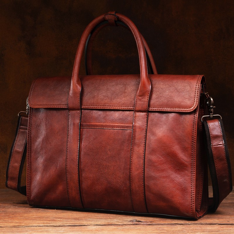 กระเป๋าถือหนังฟอกฝาดผักกระเป๋า - Leather Briefcase บทวิจารณ์และราคา