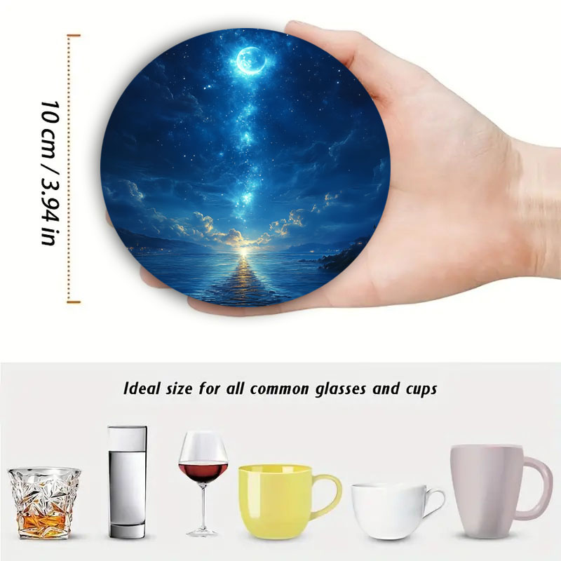 ชุดจานรองแก้วลายดาวหลากสี 4 ชิ - Marble Coaster Set บทวิจารณ์และราคา