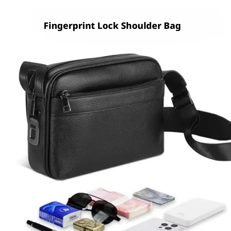 กระเป๋าล็อคลายนิ้วมือสำหรับผู้ - Leather Wallet Men บทวิจารณ์และราคา