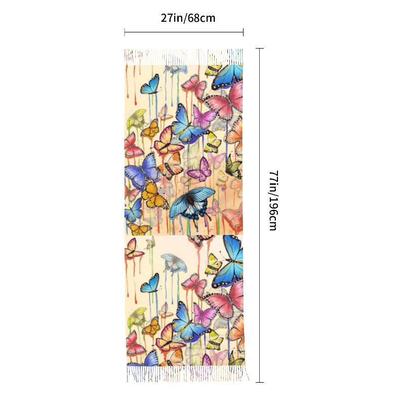 ผ้าพันคอแคชเมียร์ลายผีเสื้อสไต - Cashmere Scarf บทวิจารณ์และราคา