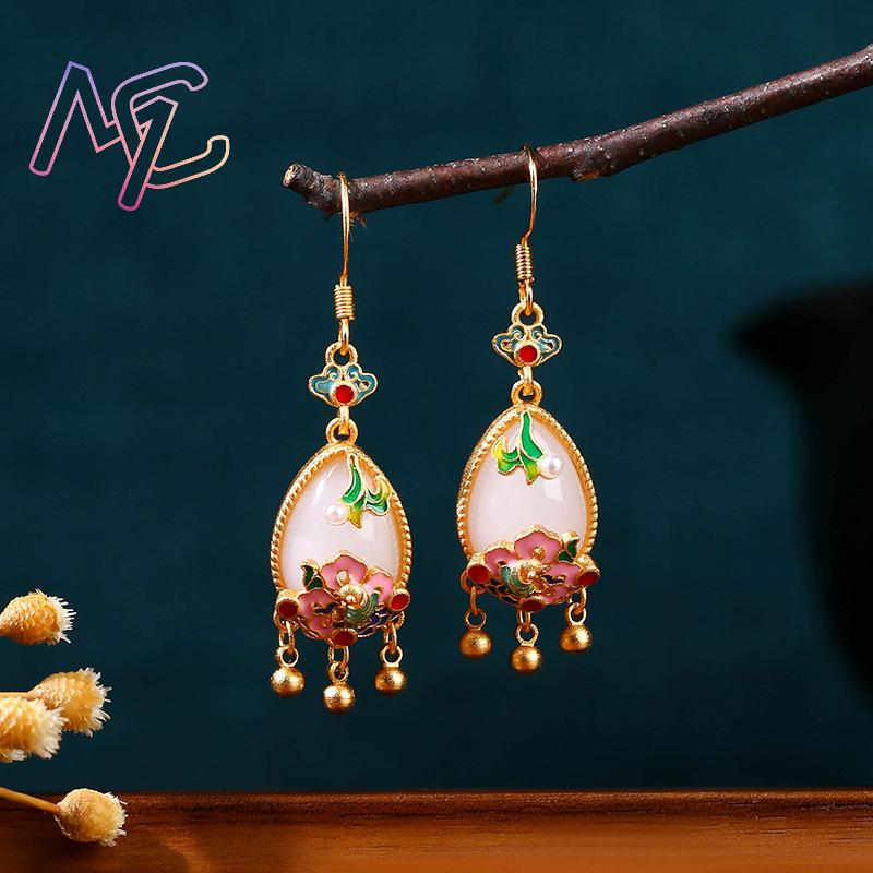 ต่างหูหยกธรรมชาติ ดีไซน์สวยงาม - Gold Plated Jewelry บทวิจารณ์และราคา