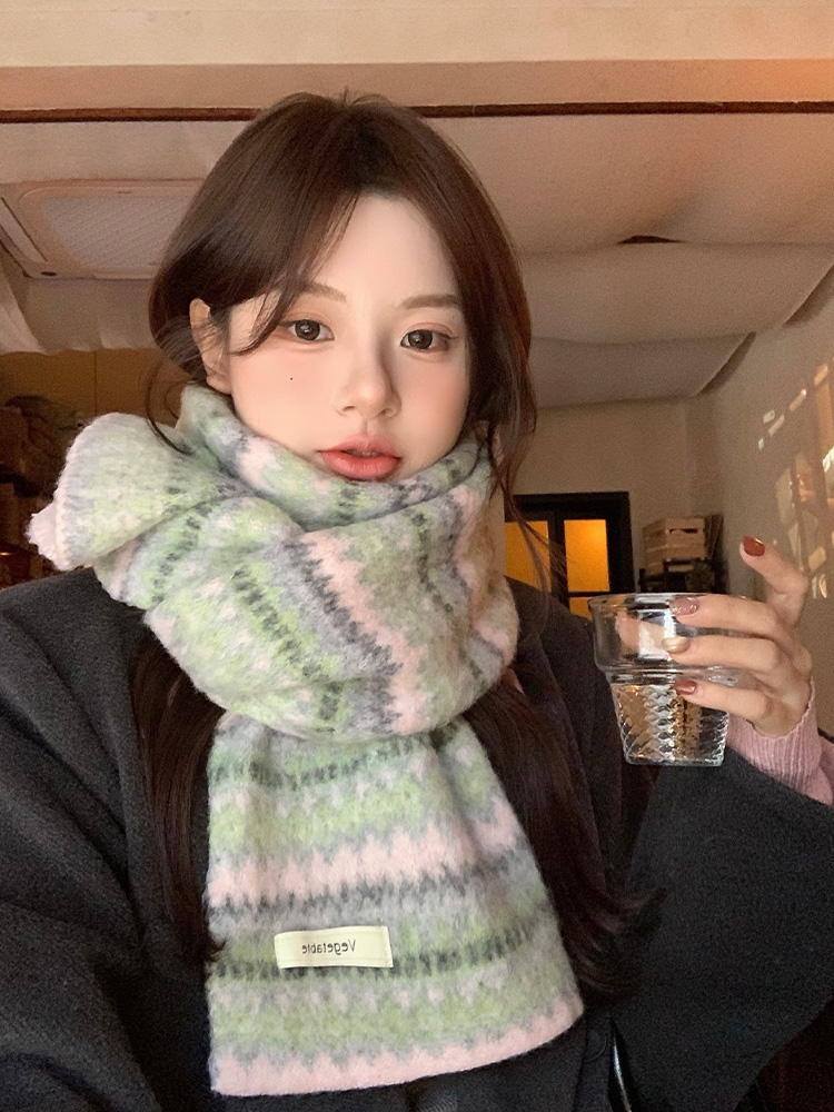 ผ้าพันคอถักลายเกาะเฟยหลัว สำหร - Cashmere Scarf บทวิจารณ์และราคา