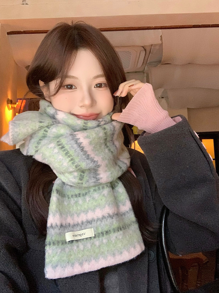 ผ้าพันคอถักลายเกาะเฟยหลัว สำหร - Cashmere Scarf บทวิจารณ์และราคา