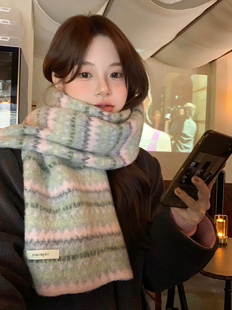 ผ้าพันคอถักลายเกาะเฟยหลัว สำหร - Cashmere Scarf บทวิจารณ์และราคา