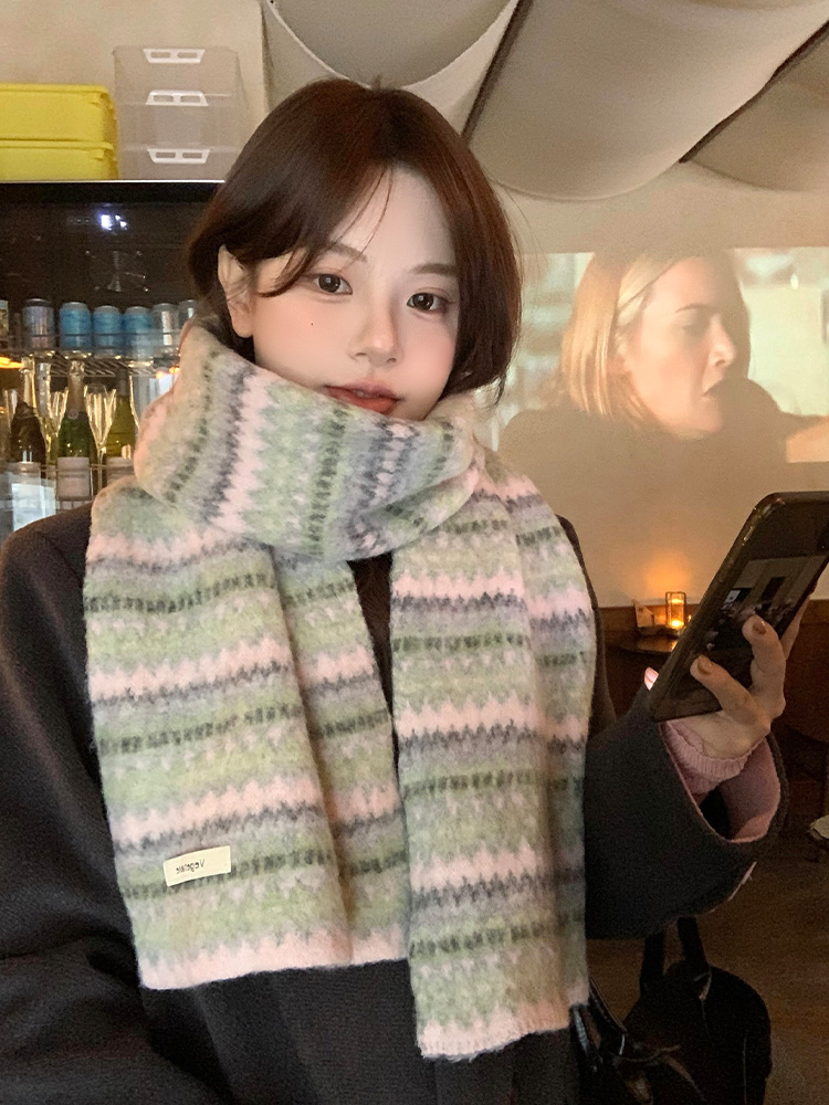 ผ้าพันคอถักลายเกาะเฟยหลัว สำหร - Cashmere Scarf บทวิจารณ์และราคา