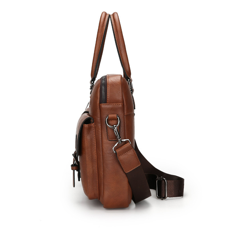 CFUN YA ใหม่ผู้ชายกระเป๋าถือ14 - Leather Briefcase บทวิจารณ์และราคา