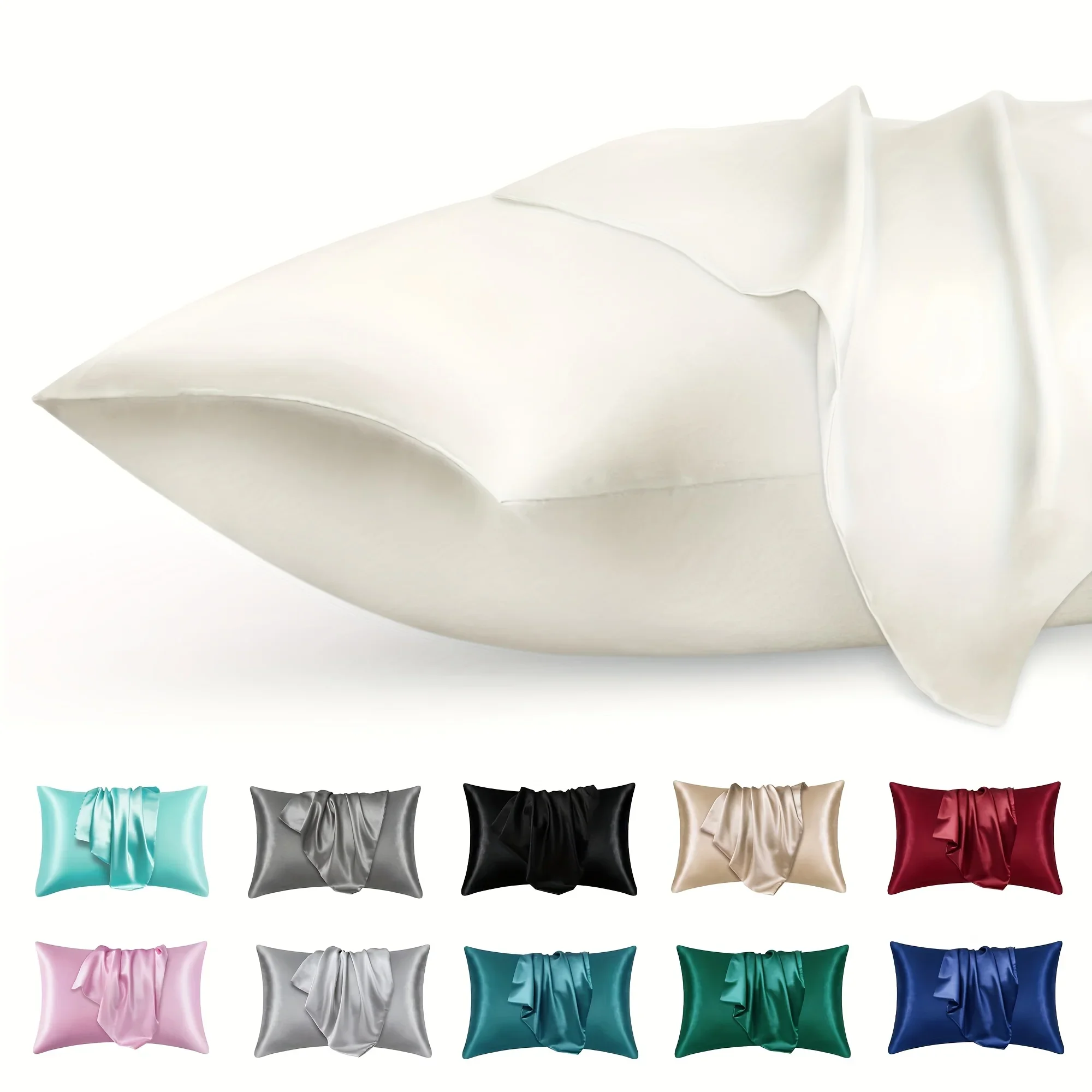 2 ชิ้นหรูหราซาตินซองจดหมายปลอก - Silk Pillowcase บทวิจารณ์และราคา