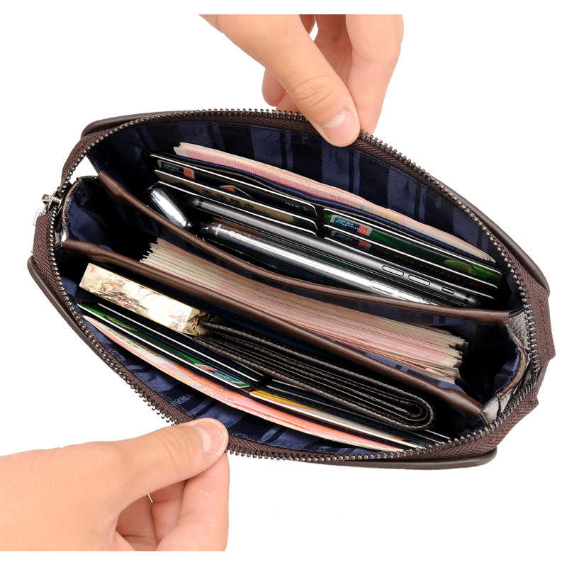 กระเป๋าสตางค์ใบยาวสำหรับผู้ชาย - Leather Wallet Men บทวิจารณ์และราคา