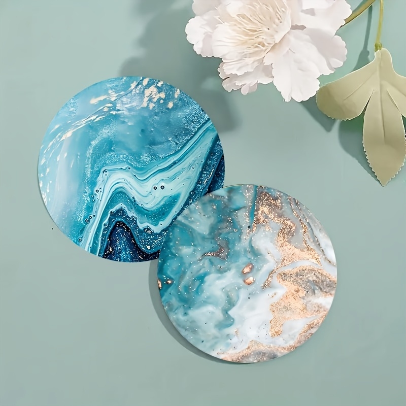 ชุดจานรองแก้วและแผ่นรองจานไม้ท - Marble Coaster Set บทวิจารณ์และราคา