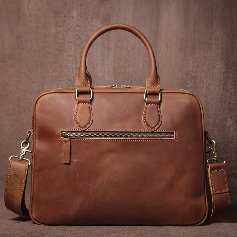 GURO Men Crazy Horse Cowhide ก - Leather Briefcase บทวิจารณ์และราคา