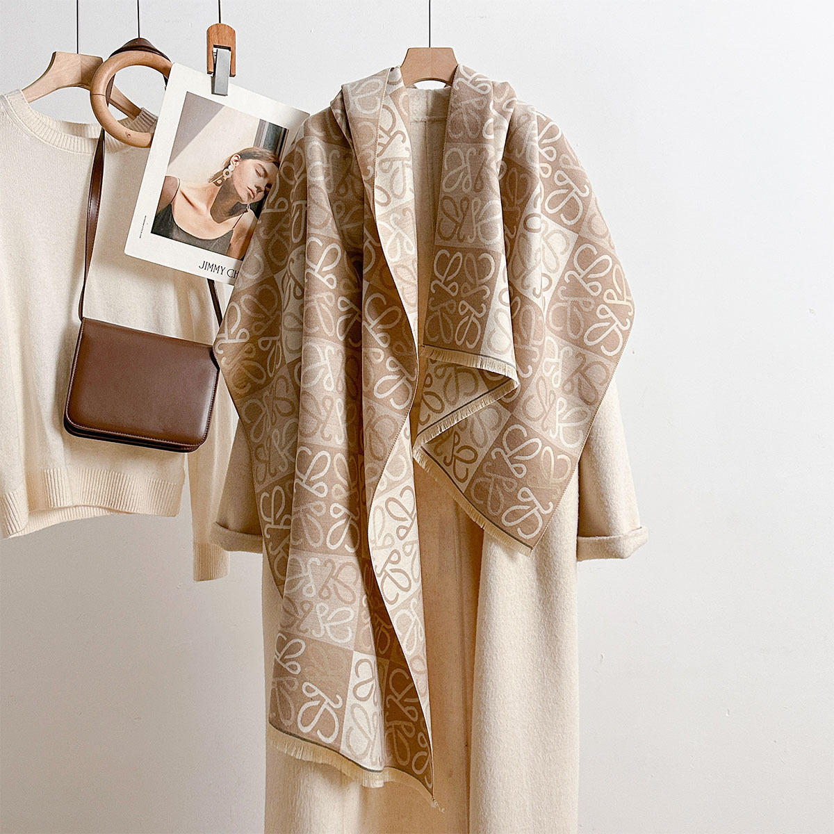 ผ้าพันคอผู้หญิง ฤดูใบไม้ร่วง 2 - Cashmere Scarf บทวิจารณ์และราคา