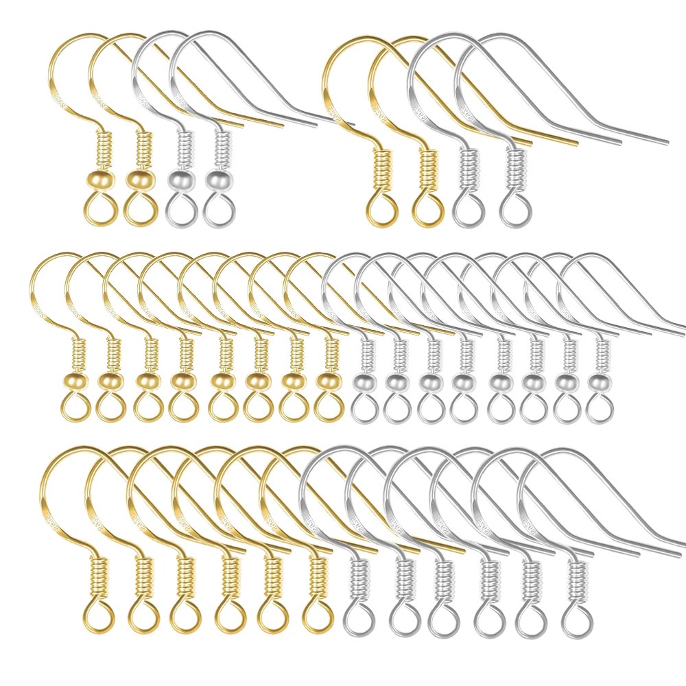 ตะขอต่างหูชุบทอง 100 ชิ้น อุปก - Gold Plated Jewelry บทวิจารณ์และราคา