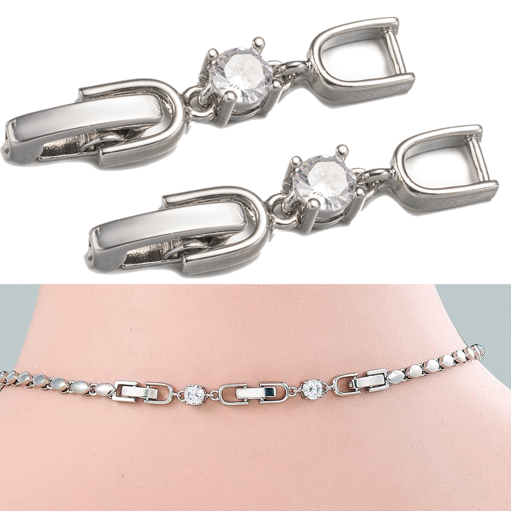 ชุดตัวล็อคแบบพับได้ประดับคริสต - Gold Plated Jewelry บทวิจารณ์และราคา