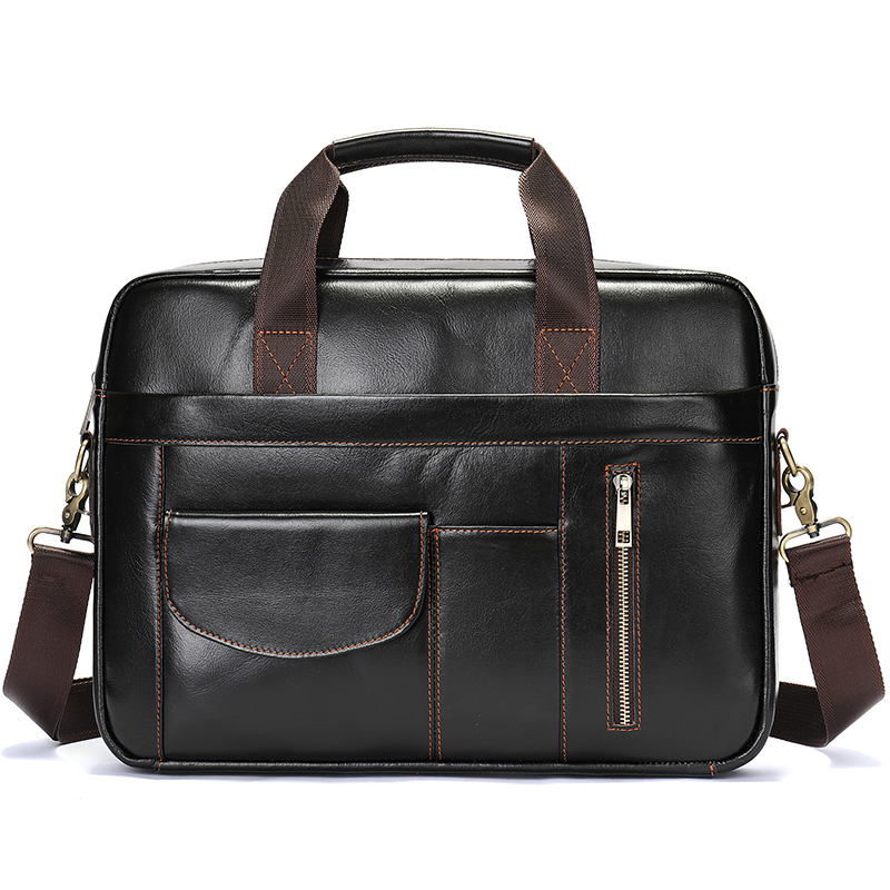 กระเป๋าเอกสารหนังแท้สไตล์วินเท - Leather Briefcase บทวิจารณ์และราคา