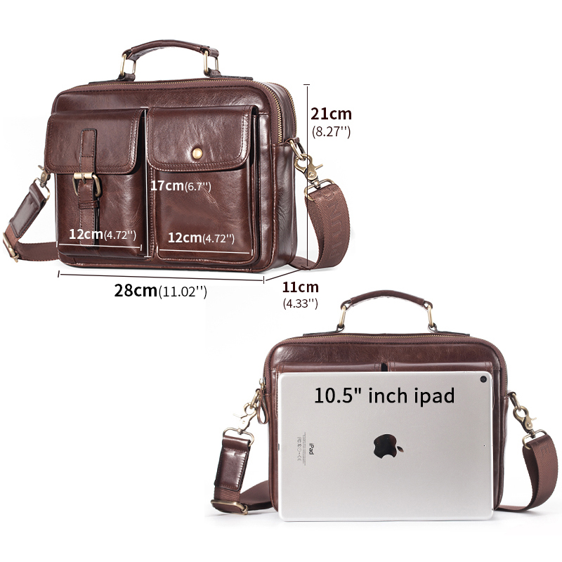 ยี่ห้อใหม่ Cowhide หนัง Messen - Leather Briefcase บทวิจารณ์และราคา