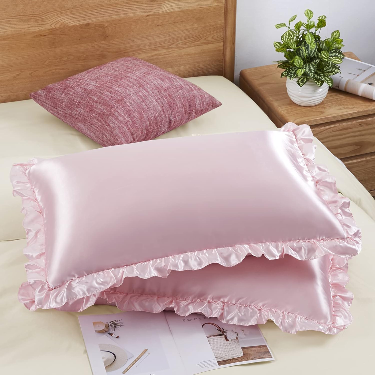 ปลอกหมอนผ้าซาติน 2 ชิ้น สำหรับ - Silk Pillowcase บทวิจารณ์และราคา