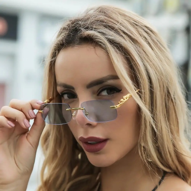 แว่นกันแดดทรงสี่เหลี่ยมไร้กรอบ - Designer Sunglasses บทวิจารณ์และราคา