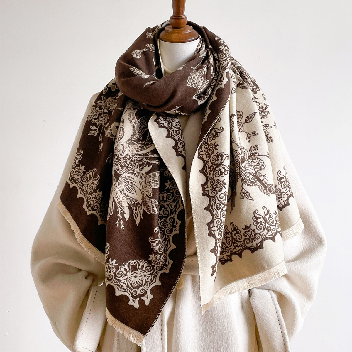 ผ้าพันคอแคชเมียร์เทียมสำหรับผู - Cashmere Scarf บทวิจารณ์และราคา