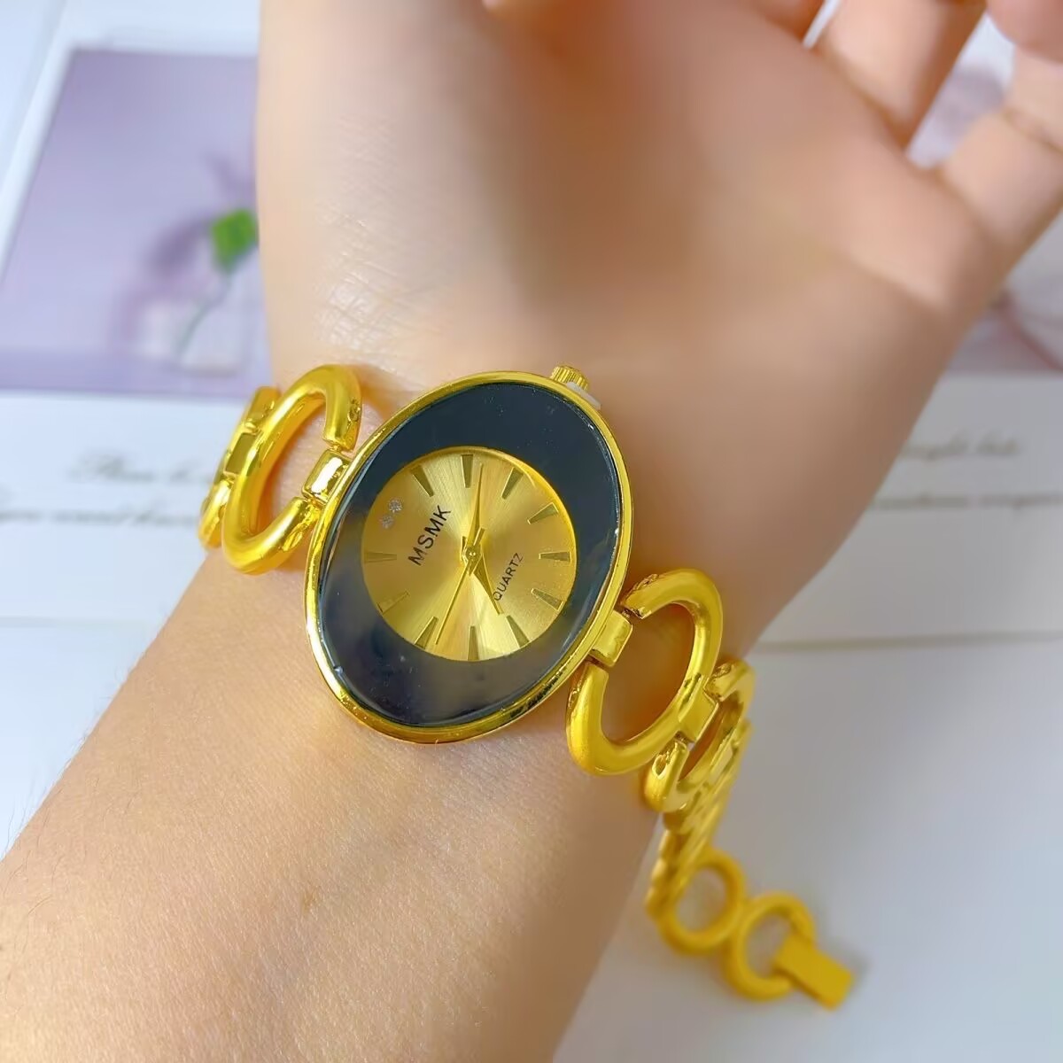 ใหม่อเมริกัน 24K ชุบทองนาฬิกาง - Gold Plated Jewelry บทวิจารณ์และราคา